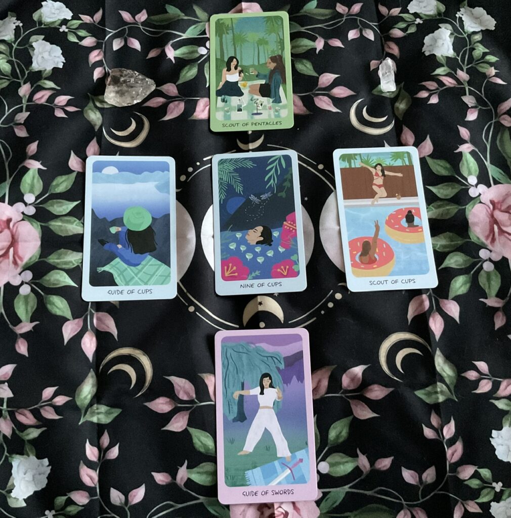 Interview my tarot deck 5 tarot cards ina. Cross shaped layout